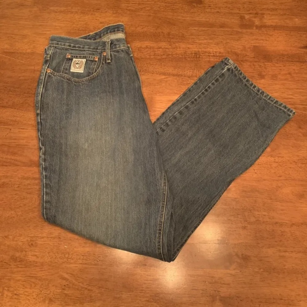 Men’s Cinch White Label Relaxed Fit Jeans Dark Stone Wash 38x34